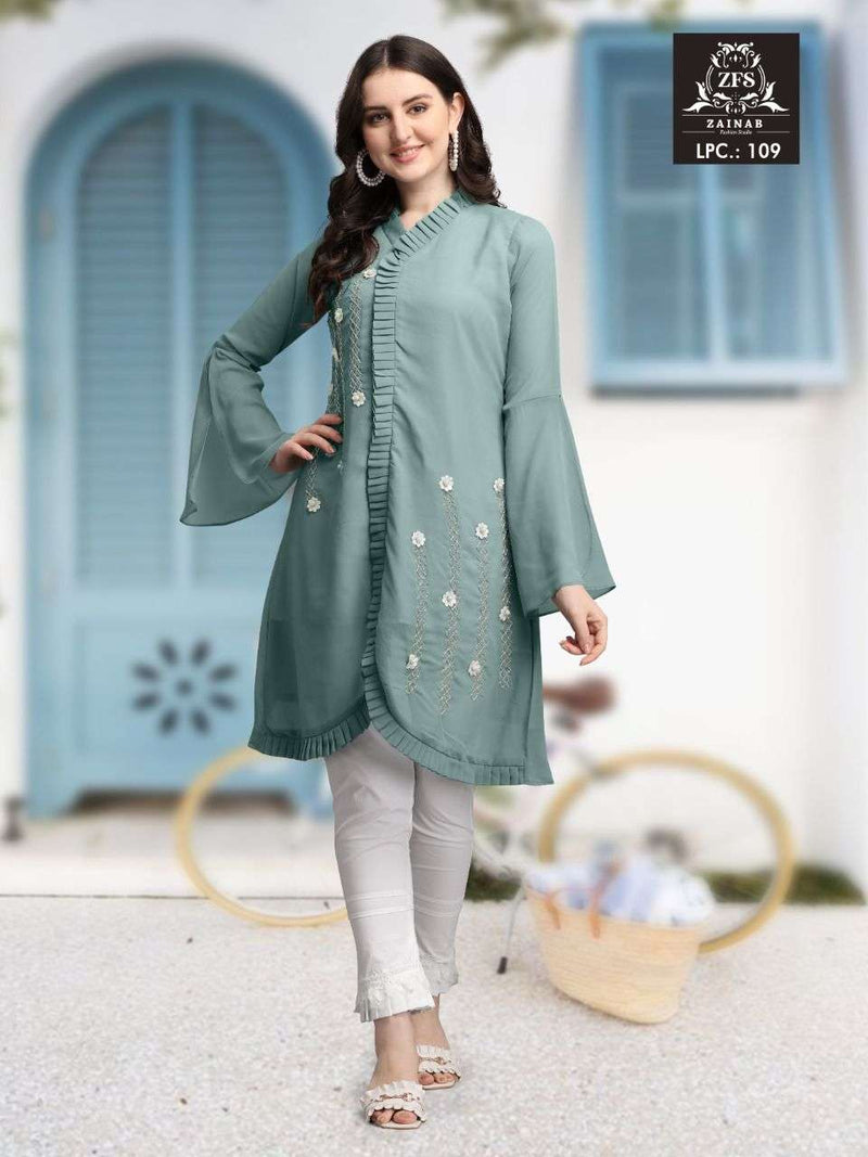 Buy AMYDUS Grey Lace Detail Georgette Kurti for Women 8XL at Amazon.in